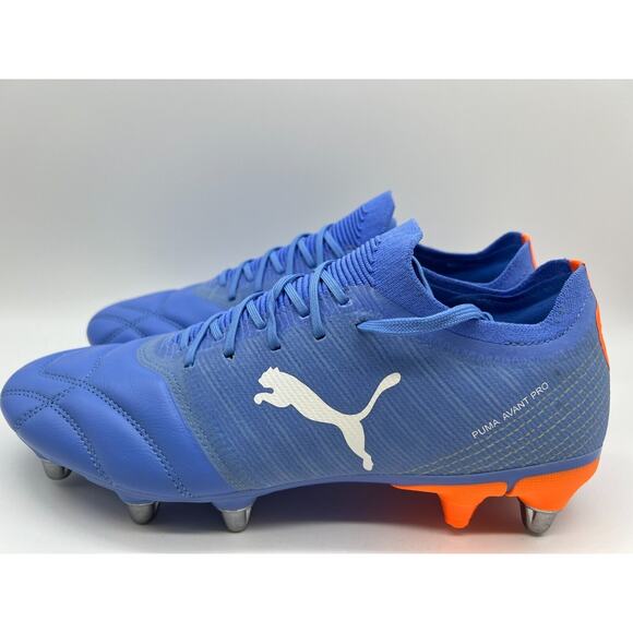 Puma Avant Pro ArmoYarns Leather Rugby Cleats Blue 106714-03 Men’s Size 9.5🛒 - Picture 2 of 12